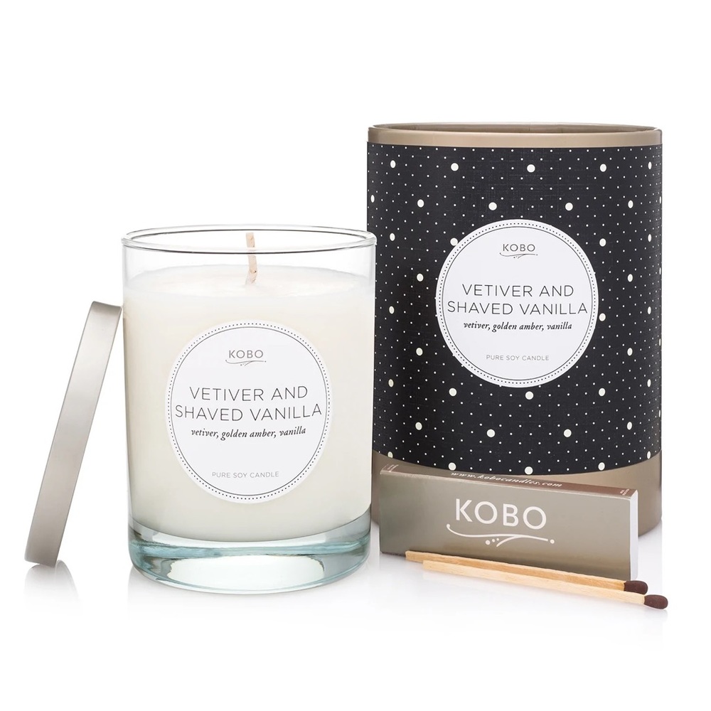 Vetiver and Shaved Vanilla Pure Soy Candle